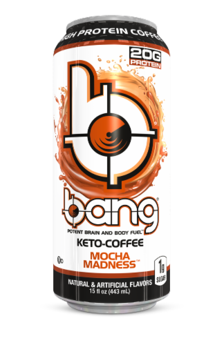 Bang® Mocha Madness High Protein Coffee Perspective: front