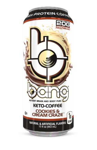 Bang® Cookies & Cream Craze™ High Protein Coffee Perspective: front