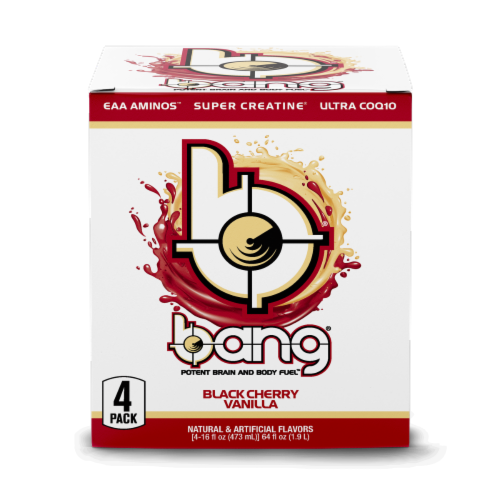Bang® Black Cherry Vanilla Energy Drink Can Perspective: front