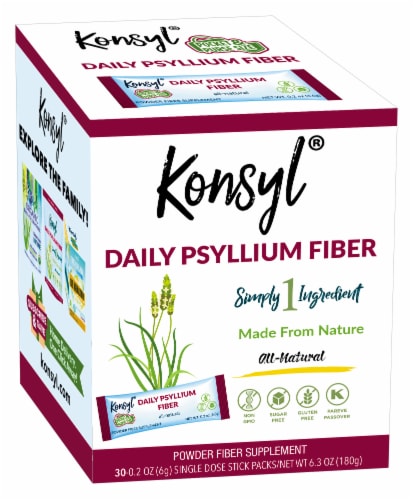 Konsyl Daily Psyllium Fiber Stick Packs Perspective: front