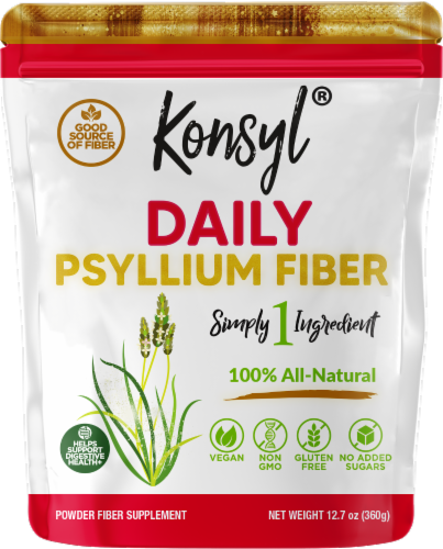 Konsyl® Daily Psyllium Powder Fiber Supplement Perspective: front