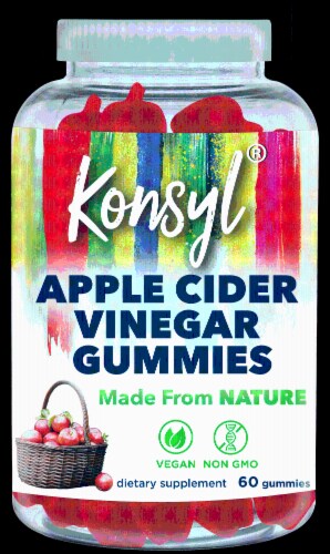 Konsyl Apple Cider Vinegar Gummies Perspective: front