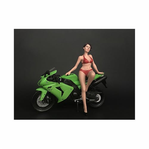 American Diorama 38374 Hot Bike Model Elizabeth Figurine For 1 by 12 Scale Motorcycle Models Perspective: front