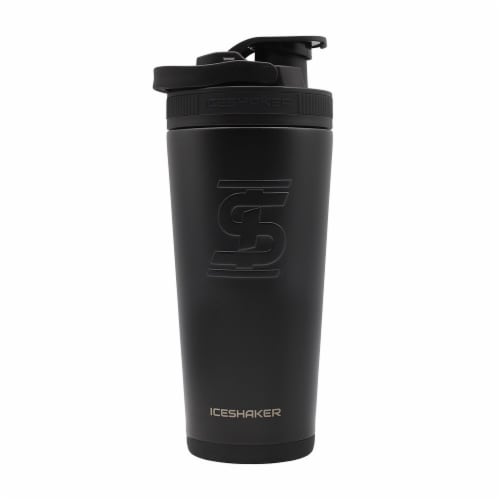 Ice Shaker 26 Oz. Black Insulated Vacuum Bottle & Shaker 26BLACK Perspective: front