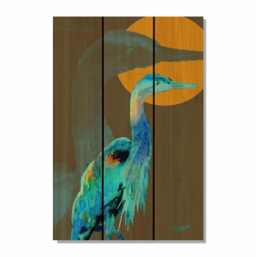 Day Dream HQ DCNGB1624 16 x 24 in. Crousers Neon Great Blue Inside & Outside wood Wall Art Perspective: front