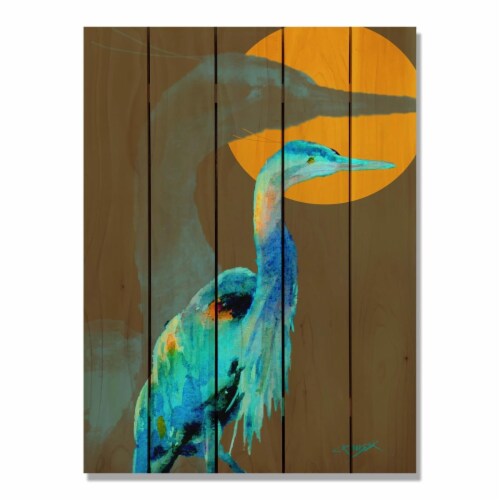 Day Dream HQ DCNGB2836 28 x 36 in. Crousers Neon Great Blue Inside & Outside wood Wall Art Perspective: front