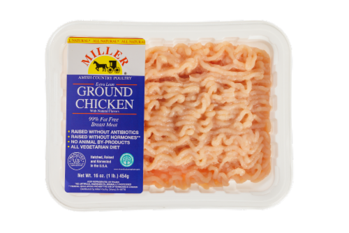 Miller Poultry Ground Fresh Chicken Perspective: front
