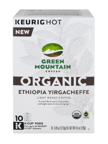 Green Mountain Organics Ethiopian Yirgacheffe K-Cups Perspective: front