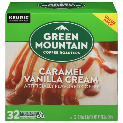 Green Mountain Coffee Roasters® Caramel Vanilla Cream Light Roast K-Cup Coffee Pods Perspective: front