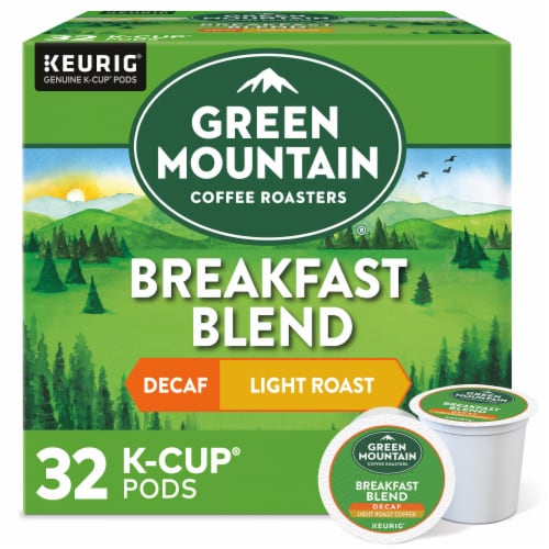 Green Mountain Coffee Roasters® Breakfast Blend Decaf Light Roast K-Cup Coffee Pods Perspective: front
