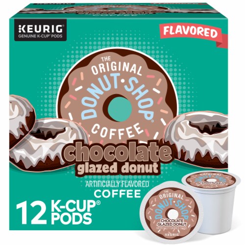 The Original Donut Shop® Chocolate Glazed Donut Medium Roast K-Cup® Coffee Pods Perspective: front