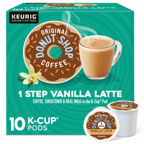 The Original Donut Shop One Step Vanilla Latte K-Cup Coffee Pods Perspective: front