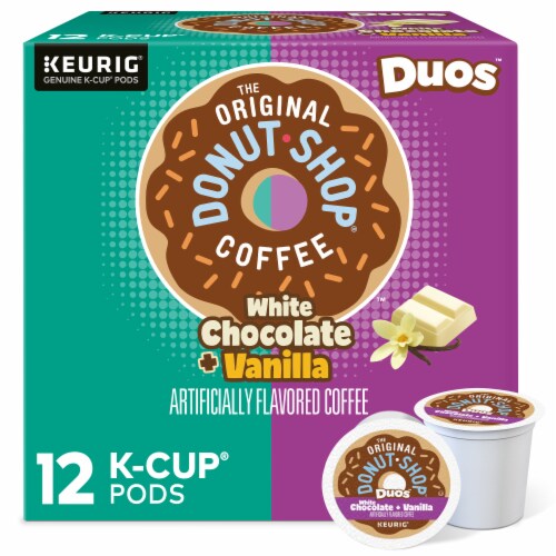 The Original Donut Shop® Duos White Chocolate + Vanilla Medium Roast K-Cup® Coffee Pods Perspective: front