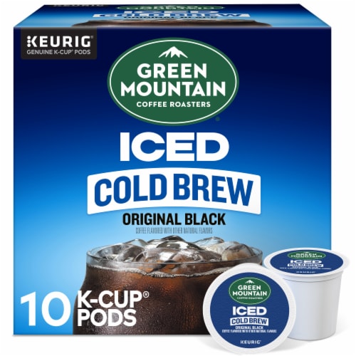 Green Mountain Coffee Roasters Original Black Iced Cold Brew Medium Roast K Cup Coffee Pods 10 ct Kroger
