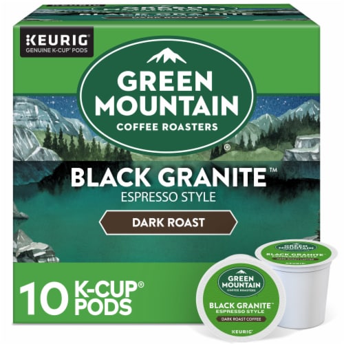Green Mountain Coffee Roasters® Black Granite™ Espresso Style Dark Roast K-Cup® Pods Perspective: front