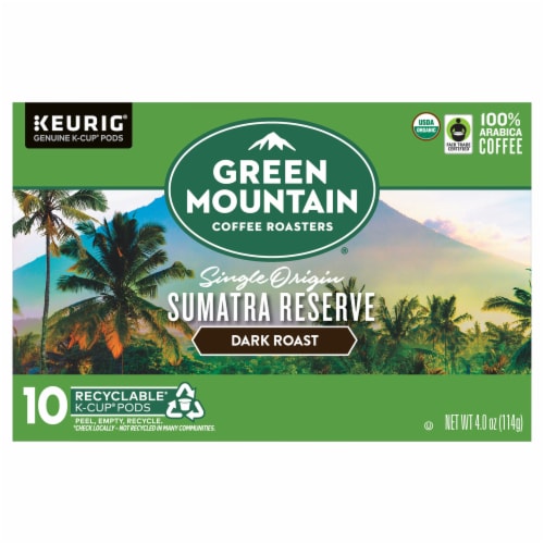 Green Mountain Coffee Roasters® Sumatra Reserve Dark Roast K-Cup® Coffee Pods Perspective: front