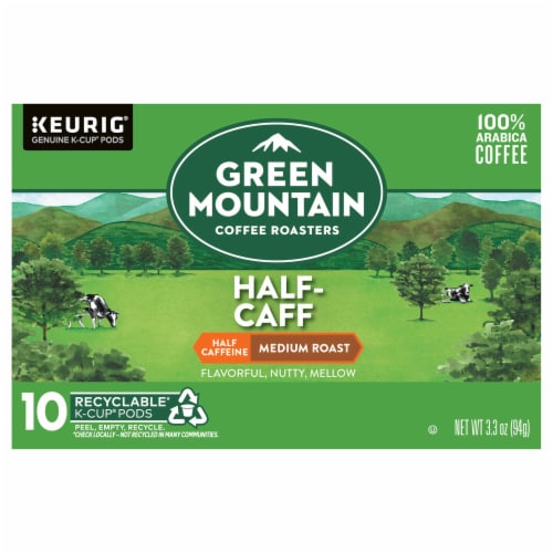 Green Mountain Coffee Roasters Half Caff Medium Roast K-Cup® Coffee Pods Perspective: front