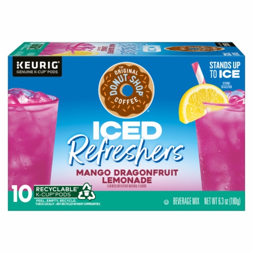 The Original Donut Shop® Mango Dragonfruit Lemonade Iced Refreshers Perspective: front
