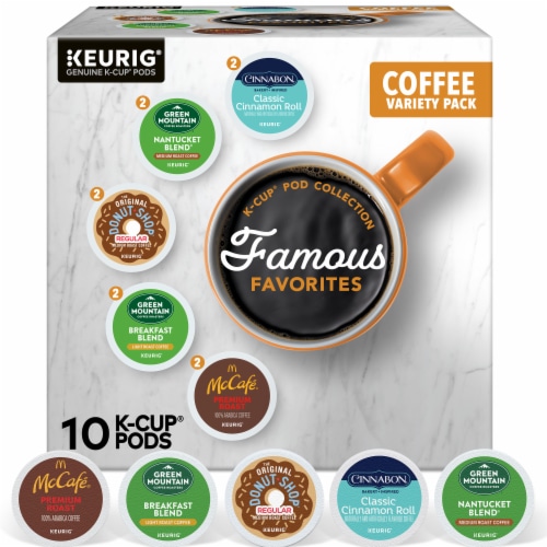 Keurig® Famous Favorites Coffee Variety Pack Single Serve K-Cup® Pods Perspective: front