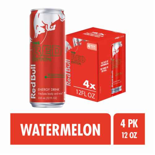 Red Bull Red Edition Watermelon Energy Drink, 4 pk / 12 fl oz Smith’s