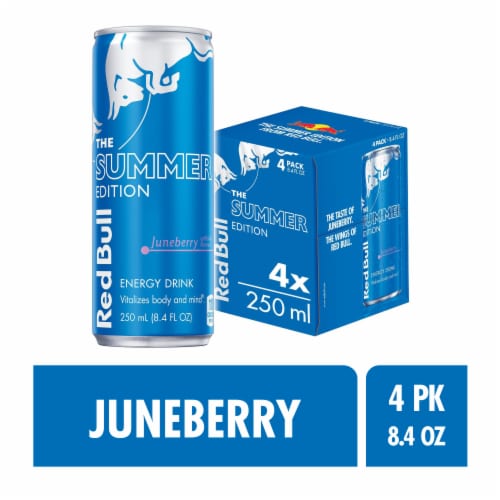 Red Bull Sea Blue Edition Juneberry Energy Drink Multipack Cans, 4 pk / 8.4 fl oz - Ralphs Red Bull Sea Blue Edition Juneberry Energy Drink Multipack Cans, 4 pk / 8.4 fl oz - Ralphs