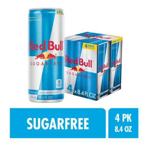 Red Bull® Sugar Free Energy Drink Multipack Cans Perspective: front