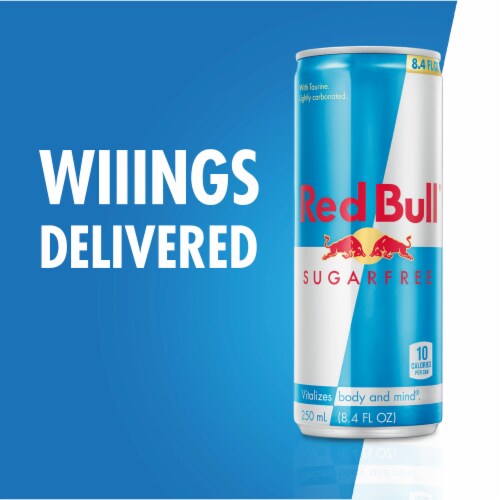Red Bull Sugar Free Energy Drink Perspective: front
