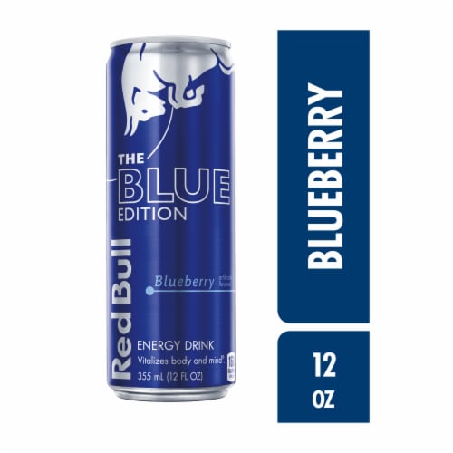 Red Bull Blue Edition Blueberry Energy Drink Perspective: front