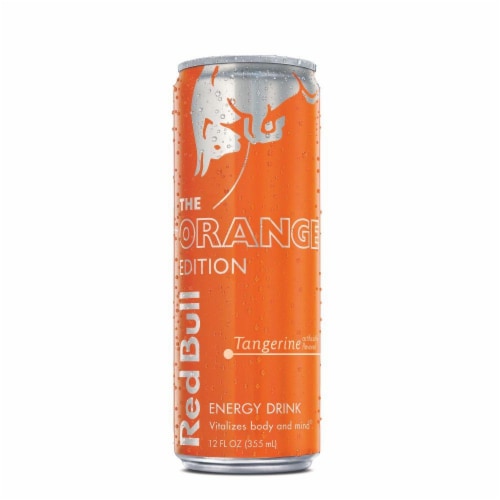Red Bull® The Orange Edition Tangerine Energy Drink Can Perspective: front