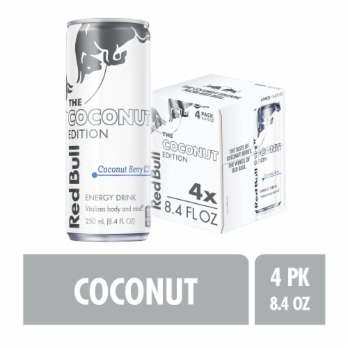 Red Bull® Coconut Edition Coconut Berry Energy Drink Multipack Cans Perspective: front