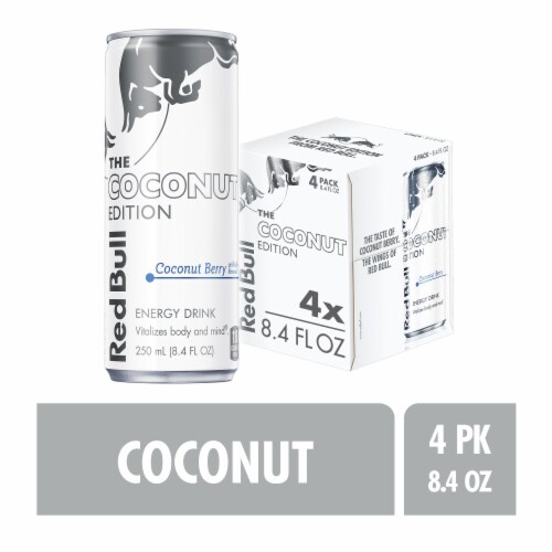 Red Bull Energy The Coconut Edition Coconut Berry Energy Drink Perspective: front