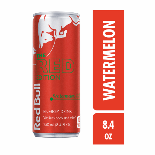 Red Bull Red Edition Watermelon Energy Drink Perspective: front