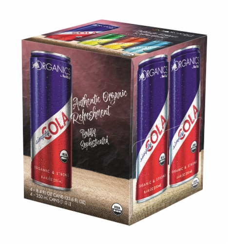 Organics by Red Bull Simply Cola 4 Count Perspective: front