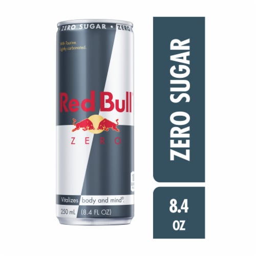 Red Bull Zero Energy Drink Can Perspective: front