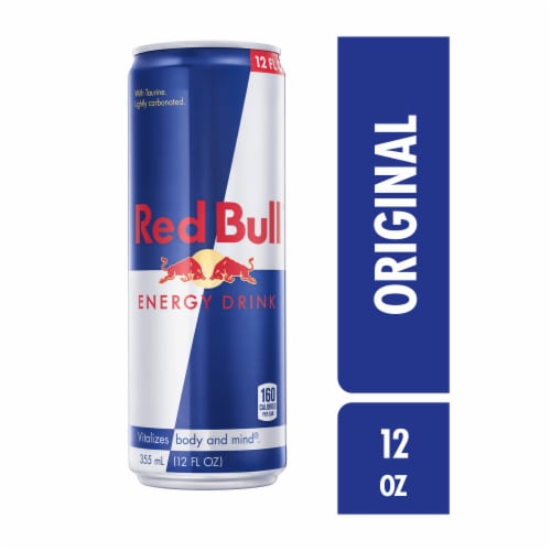 Red Bull Energy Drink Can Perspective: front