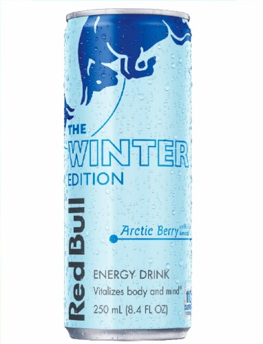 Red Bull® The Winter Edition Arctic Berry Energy Drink Can Perspective: front