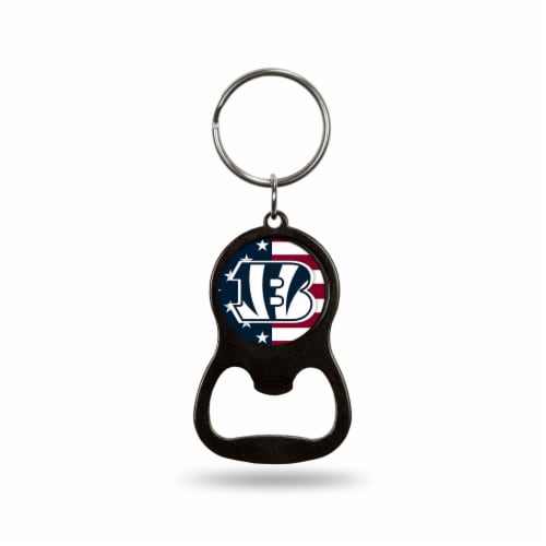 NFL Cincinnati Bengals Patriotic Bottle Opener Keychain Perspective: front