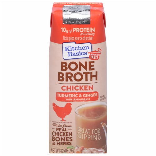 Kitchen Basics® Tumeric & Ginger with Lemongrass Chicken Bone Broth Perspective: front