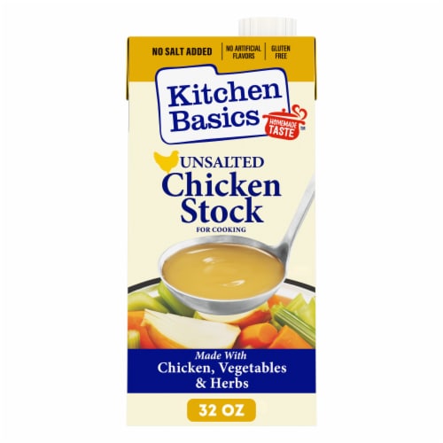 Kitchen Basics Unsalted Chicken Stock Perspective: front