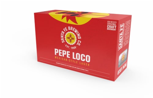 Santa Fe Brewing Co Pepe Loco Mexican Style Lager Perspective: front