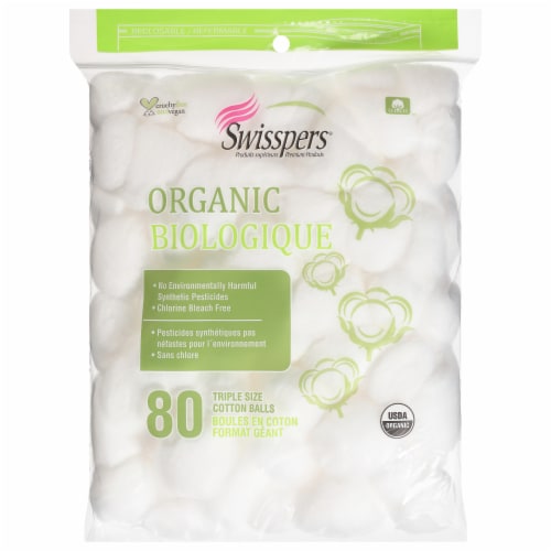 Swisspers® Organic Cotton Balls Perspective: front
