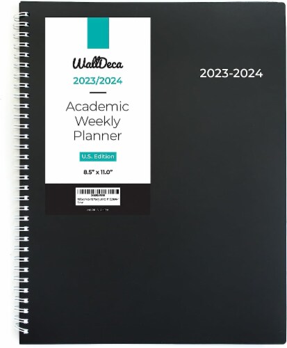 WallDeca - Weekly & Monthly Planner, Jul 2022 - Dec 2023, Flexible Cover (8 x 11") Perspective: front