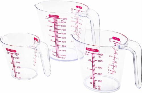 Chef Pomodoro 3-Piece Measuring Cup Set Perspective: front