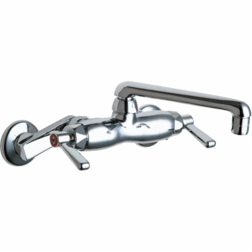 Chicago Faucets 445-E35ABCP Kitchen Sink Faucet - Polished Chrome Plate Perspective: front