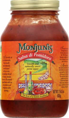 Monjunis Salsa Di Pomidoro Spaghetti Sauce Perspective: front