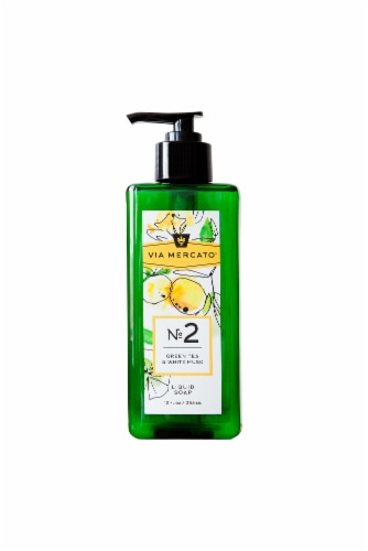 Via Mercato No. 2 Green Tea & White Musk Liquid Hand Soap Perspective: front