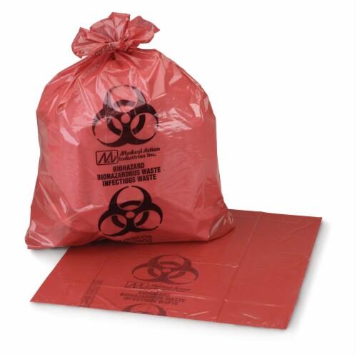 McKesson Infectious Waste Bag 40 to 45 gal. Case of 150 Perspective: front