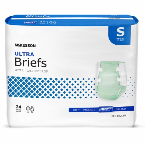 McKesson Ultra Adult Incontinence Brief S Heavy Absorbency BRULSM, Heavy, 96 Ct Perspective: front