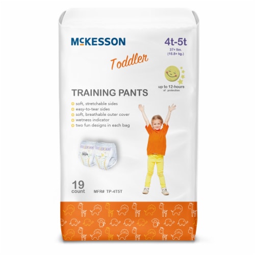 McKesson Toddler Toddler Training Pants Size 4T to 5T Over 37 lbs. TP-4T5T, 19 Ct Perspective: front