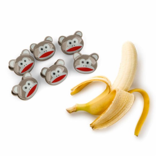 Kikkerland Sock Monkey Bag Clips Perspective: front